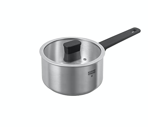 Kuhn Rikon Locarno Saucepan, 20cm/3L Oven Safe Stainless Steel Pan. Dishwasher Safe Cooking Pot with Glass Pan Lid. Saucepans for Induction Hobs - Lifetime Kuhn Rikon Cookware Guarantee