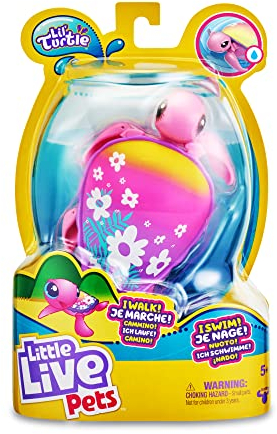Little Live Pets Beachbloom Cute Turtles, interaktives Haustier, das im Wasser schwimmt und Sich auf der Erde bewegt wie EIN echtes Tier, Spielzeug für Jungen und Mädchen ab 5 Jahren, berühmt