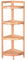 BAKAJI Scaffale Angolo Salvaspazio Colore bamboo Naturale, Angoliera in Bambù Multiuso, Scaffalatura Robusta Portaoggetti, Libreria Arredamento Interno, Mobile Bagno (4 Ripiani)