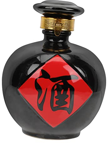 Operitacx Cellar Sealed Wine Jar Chinese Whiskey Decanter Vintage Vodka Decanter Sake Pot Cruet Decanter Bottles Wine Kettle Japanese Sake Ceramic Wine Jar Drinks Wine Gourd Ceramics