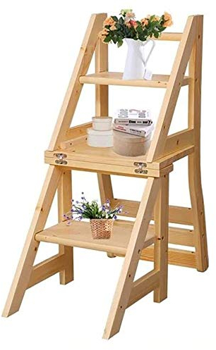 Holzhocker, stabile Holzleiter, multifunktionale Holzleiter, Stuhl, verdickter Bibliotheks-Treppenstuhl, tragbare Lichtleiter, Garten-Werkzeugleiter, Loft-Küche