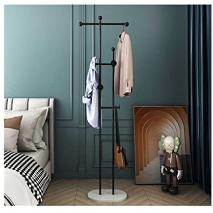 Porte Manteau sur Pieds Portemanteaux Porte-Manteau En Métal Simple Et Moderne Porte Cintre De Sol Chambre Porte-Vêtements En Fer Forgé Multifonction Porte Manteaux ( Color : Noir , Size : 40*30*170cm