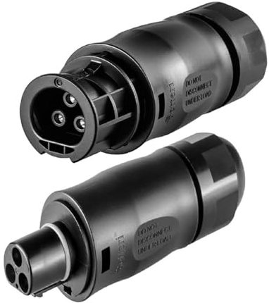 SUIOPPYUW 2 Stück tragbarer Wechselrichter für Photovoltaik Anwendungen. Speichern Sie Energie überall, reduzieren Sie Energiekosten. Gummi Solar Stecker