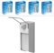 4x ARNOMED Desinfektionsspender Aluminium, Seifenspender langer Armhebel für 1000ml, Seifenspender zur Wandbefestigung, Eurospender für Desinfektionsmittel, Soap Dispenser, Desinfektionsmittelspender