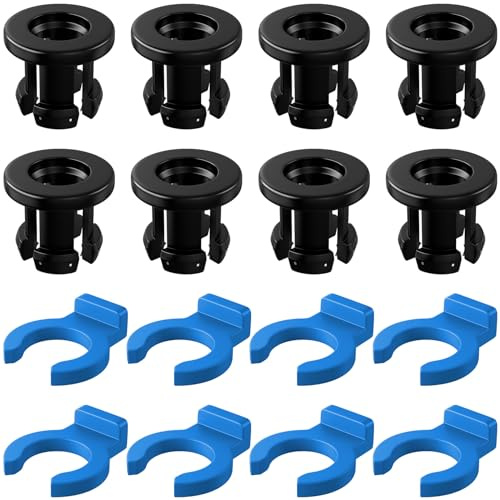 KIKOOD Bowdenrohrkupplung Spannzangen-Klemme, Bowdenspannzange und Clip-Set, 3D-Drucker-Zubehör für Creality Micro Swiss All Metal Hotend Filament Drucker Teile, schwarz + blau, 16 Stück
