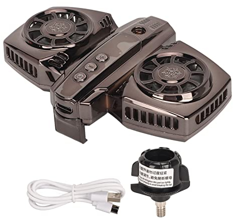 Ejoyous Phone Cooler for Gaming, Universal Handy Kühler mit Zwei Kühlmodi, Handy Kühlung Fan für i Phone Android Smartphone von 2,6 bis 3,5 Zoll, Handykühler Lüfter für Live Streaming Vlog Tiktok