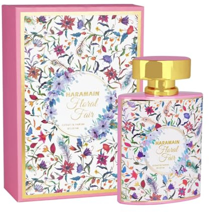 Al Haramain Floral Fair Extrait De Parfum 100ml – Luxury Floral Perfume for Women – Arabian Sweet & Soft Musky Fragrance with Elegant Woody Notes – Elegant Gift
