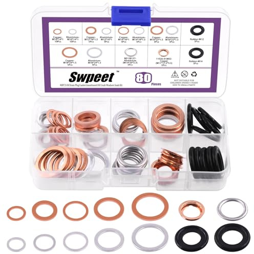 Kit assortito di guarnizioni per tappo di scarico dell'olio Kit compatibile con Toyota Honda Subaru VW Audi Mercedes Benz
