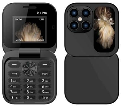 Mini clavier à rabat I17pro 2024 sans smartphone, téléphone âgé, radio réseau FM, téléphone pliable, vitesse multilingue, affichage des personnes âgées, vibrations, petit mobile FM bi