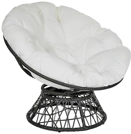 LIYGAOF Egg Hammock Swing Chair Pads, Back Cushion, Thick Hanging Swing Seat Cushion, Hanging Basket Chair Cushion, Pad For Outdoor Indoor, Swing Egg Chair Replacement Cushion(White,80 * 80cm)