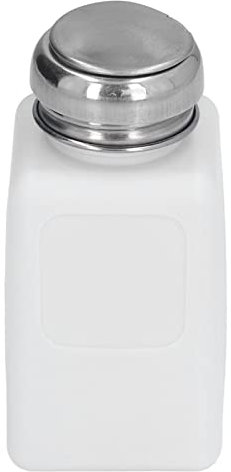 Qcwwy Lösungsmittelspender mit Pressdeckel aus Edelstahl – 200 Ml ESD-sichere, Antistatische, Quadratische Flasche (WHITE)