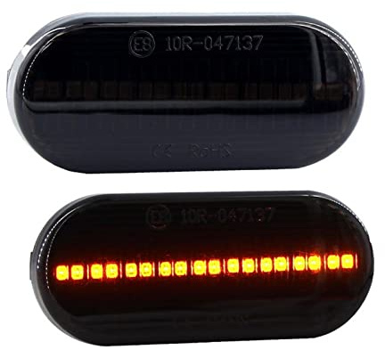 GYTTAK Dynamic Side Indicator Compatible With Vw For Transporter T5 For 2003-2011 2012 2013 2014 2015 Car Decorate Left Righ Dynamic Flowing Side Marker Turn Signal Light