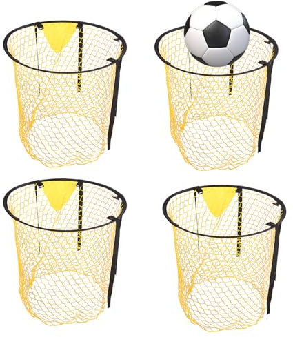 4 Pack Soccer Top Bins Target Net, Football Shooting Training Net, Foldable Football Training Goal Target for Practice Corner Kicks, Free Kicks, Long-Range Shots