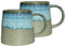 Tazza da caffè grande, in gres porcellanato, 500 ml, confezione da 2, tazze da caffè in ceramica, grande tazza da tè con manico, tazza per cappuccino, tazza in ceramica, tazza per caffè e latte (blu