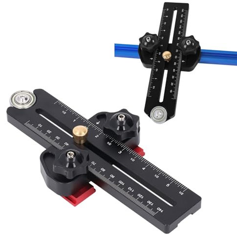 LOCADENCE Thin Rip Jig Tischsägen-Vorrichtungsführung, dünne Rippenführung mit 1/4 Zoll x 3,4 Zoll T-Schlitzen, 3/8 Zoll x 3/4 Zoll T-U-Schlitz für Bandsägen, Tischsägen