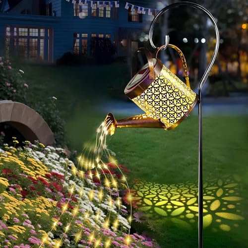 Lampes Solaires pour Arrosoir 80CM,Lampes Solaires pour Jardin Extérieur,IP65 Etanche LED Lanterne Solaire,Décoration Extérieure de Jardin,Arrosoir Lumineuse Solaire pour Patio Terrasse,Pelouse,Allée