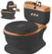 Twinky® Pot pour bébé et enfant - Potty Trainer 3 en 1 - Toilettes pour bébé - Avec son chasse d'eau - Design compact - Musique et porte-rouleau - Siège de toilette parfait pour les enfants - Noir