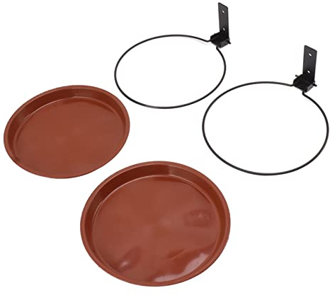 Keenso Baummontierte Vogeltränkeschale mit Stabilem Stahlclip, Reinigen, Geschenkidee für Vogelliebhaber, Umweltfreundlicher Kunststoff, 2 Töpfe (2 Töpfe und 2