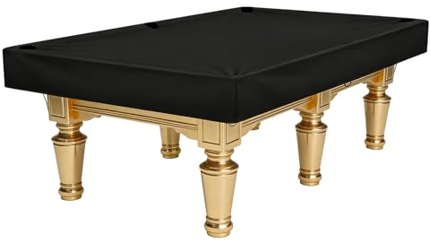 Blueshyhall Billardtisch Abdeckung Wasserdicht, Pooltisch Schutzhülle Sonnen- UV- Schutz aus 210D Polyster Stoff, Billard Tisch Abdeckhaube Plane Windfest mit Kordelzug (8 Ft / 254 x 142 x 21 cm)