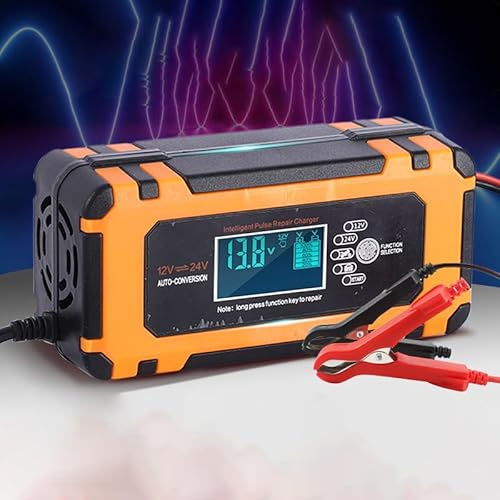 Motorcycle Battery Charger 12V for Triumph Street Triple 765 Street Bike, Automatic Trickle Charger & Maintainer for Motorbike, Scooter, ATV & Lawn Mower, Intelligent Trickle Charger