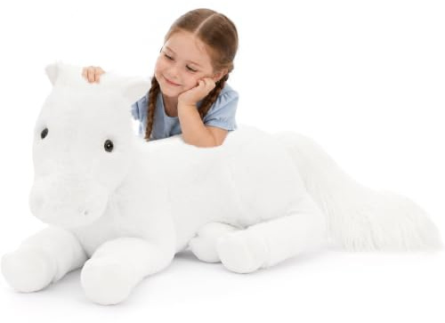 MaoGoLan 120cm Lang Pferd Kuscheltier XXL, Weich Riesen Pferd Stofftier Plüschtier, Kinder Geburtstag Weihnachten Geschenk