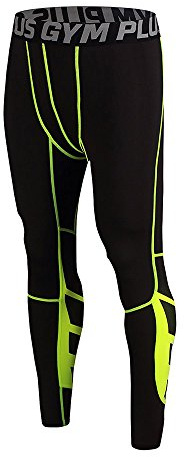 FELiCON Gym herr löpning sport cykelbyxor herr herr kompressionstights bär träningskläder snabbtorkande andningsbara bekväma leggings bas Elite fitnessbyxor termisk, 102-grön, XL