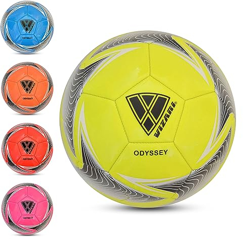 Vizari Odyssey Fußball Ball - Trainingsball Fussball mit 32-er Muster - Fußball - Gelb - Größe 3
