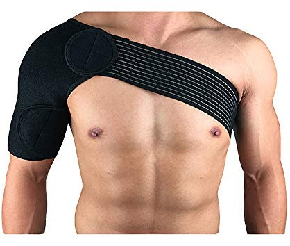 Ortesis de hombro BaronHong - Soporte del manguito rotador para la prevención de lesiones, dislocación (negro, M)