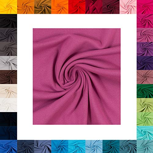 French Terry Maike von Swafing- Meterware- 0,25 m angeraut- Uni- Sommersweat (Beere 933)