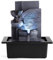 Wichemi - Fontaine de table cascade, fontaine à eau relaxante, fontaine de table de méditation zen Feng Shui avec lumière LED pour la maison et le bureau, décoration intérieure (style 6)