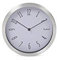 Perel Wanduhr, rund, analog, 20 cm, Aluminium, Silber