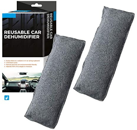 UKB4C Dehumidifier Car And Home- Absorbs Moisture Absorber - Condensation Damp Keeping Windscreens Clear - Car Dehumidifier - Reusable 2 x 500 g (1kg) Bags