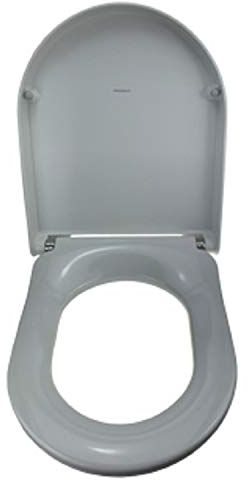 Pressalit WC-Sitz 3 Weiß mit Absenkautomatik mit Edelstahlschanier Klodeckel Toilettensitz