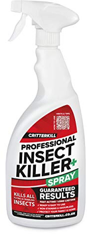 CritterKill Professional Insect Killer Spray | Guaranteed Results | Used by Pest Controllers for Fleas, Bed Bugs, Moths, Spiders & Insects 1L