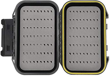 Caja portátil para cebo de pesca con mosca, doble capa impermeable | Sellado resistente al agua, espuma ABS de doble cara, apertura y cierre fáciles, diseño para pescadores
