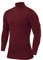 PowerLayer Men's Compression Base Layer Top Long Sleeve Under Shirt - Mock Neck - Cabernet, M