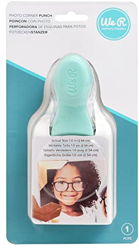 We R Memory Keepers 663156 Sequin Embossing Punch We R Pailletten, Papier, 2,5 cm große Fotoecken