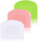 Ailiver - Raspador de pasta de plástico, cuerno pastelería, 3 piezas de plástico, raspador de pastelería, espátulas para pan para cocina, pastelería, panqueques, 12 x 9,5 cm (rosa+blanco+verde)