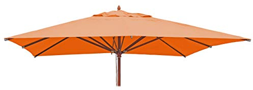 Mendler Toile pour la gastronomie Parasol en Bois HWC-C57, 3x3m Polyester 3kg - Terre Cuite