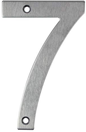 Numero civico in acciaio inox per avvitare, altezza 10 cm, numero civico design (7)