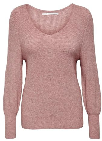 ONLY ONLATIA L/S V-Neck Cuff KNT Noos Sweater, Vieux Rose, L Femme