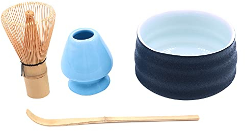 ANCLLO 4 Piece Japanese Matcha Tea Set,Whisk/Bowl/Holder/Bamboo Spoon for Traditional Japanese Tea Ceremony #2