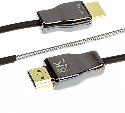 kenable Armoured Outdoor HDMI 2.1 Active Optical Cable AOC 48Gbps 8K60 4K120 20m [20 metres]