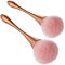 Lot de 2 pinceaux à poudre minérale super large, pinceau de maquillage Kabuki, pinceau de fond de teint, pinceau à poudre professionnel et pinceau à blush pour maquillage quotidien
