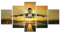 ZHONGYUTONG 5 Stück Flugzeug Kunstdruck Flughafen Start Leinwand Bild Flugzeug Poster Malerei Wand für Wohnzimmer Wohnkultur (100x55cm, Kein Rahmen)