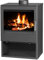 VICTORIA-05 EEK A+ 3-Scheiben Kaminofen Victoria Modena Vision - 9,76kW mit XXL-Sichtscheiben, Grau