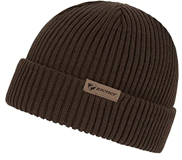 Ziener Damen/Herren IPU Mütze/gestrickt, Aufschlag, Wollanteil, Brown, Einheitsgröße