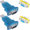 Youmile 2 piezas USB a RS232 Adaptador macho Puerto serie DB9 Adaptador convertidor macho de 9 pines Chip con RS-232 DB9 Adaptador hembra a hembra para XP/Vista/Win7/8/10