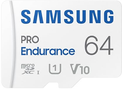 Samsung Micro SDXC 64GB Pro Endurance/w Adapter, UHS-1, Class 10, Up to 100MB/s Read, 30MB/s Write