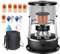 MMLeYN Petroleumheizung Mit Löschautomatik Kopp, Petroleumofen, Petroleumofen Für Innenräume, Mobile Heizung Ohne Strom, Petroleum Ofen Heizung,mit 6 Dochten (Color : 002-Black)